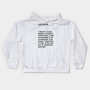 Love Rules Kids Hoodie